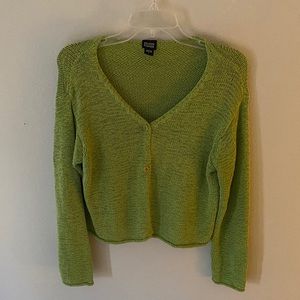 Eileen Fisher Knit Green Cardigan